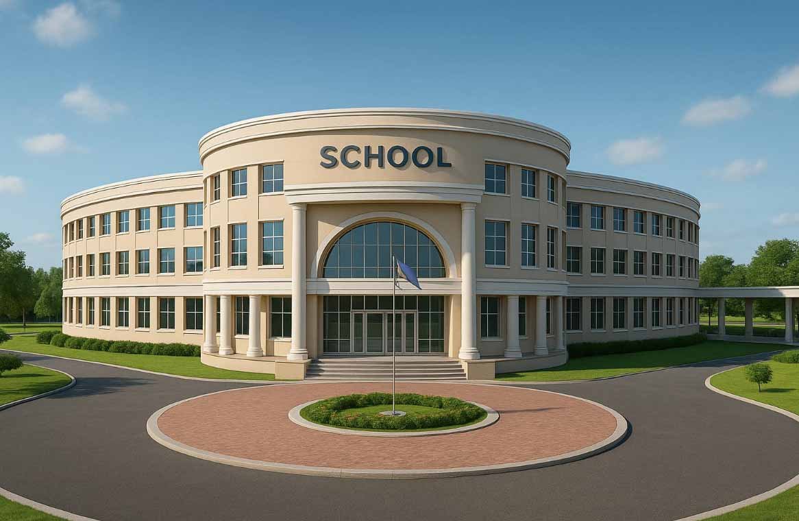 Modern school building